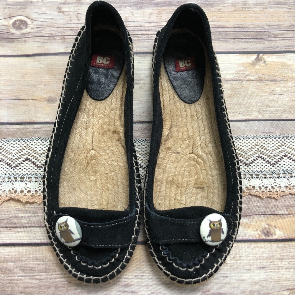 BC Owl Button Loafers 8.5